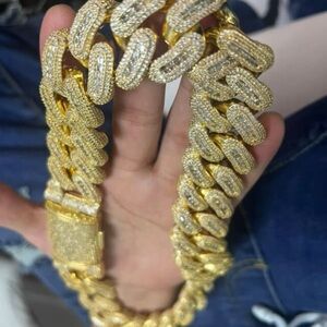 Gold and Silver Cuban Link Chain
